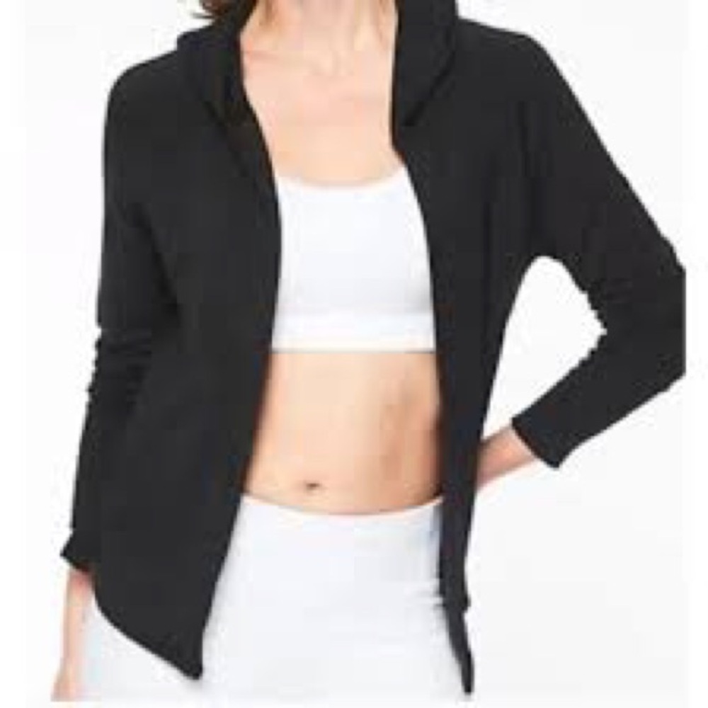 ATHLETA clarity cinch cardigan sweatshirt in black size M